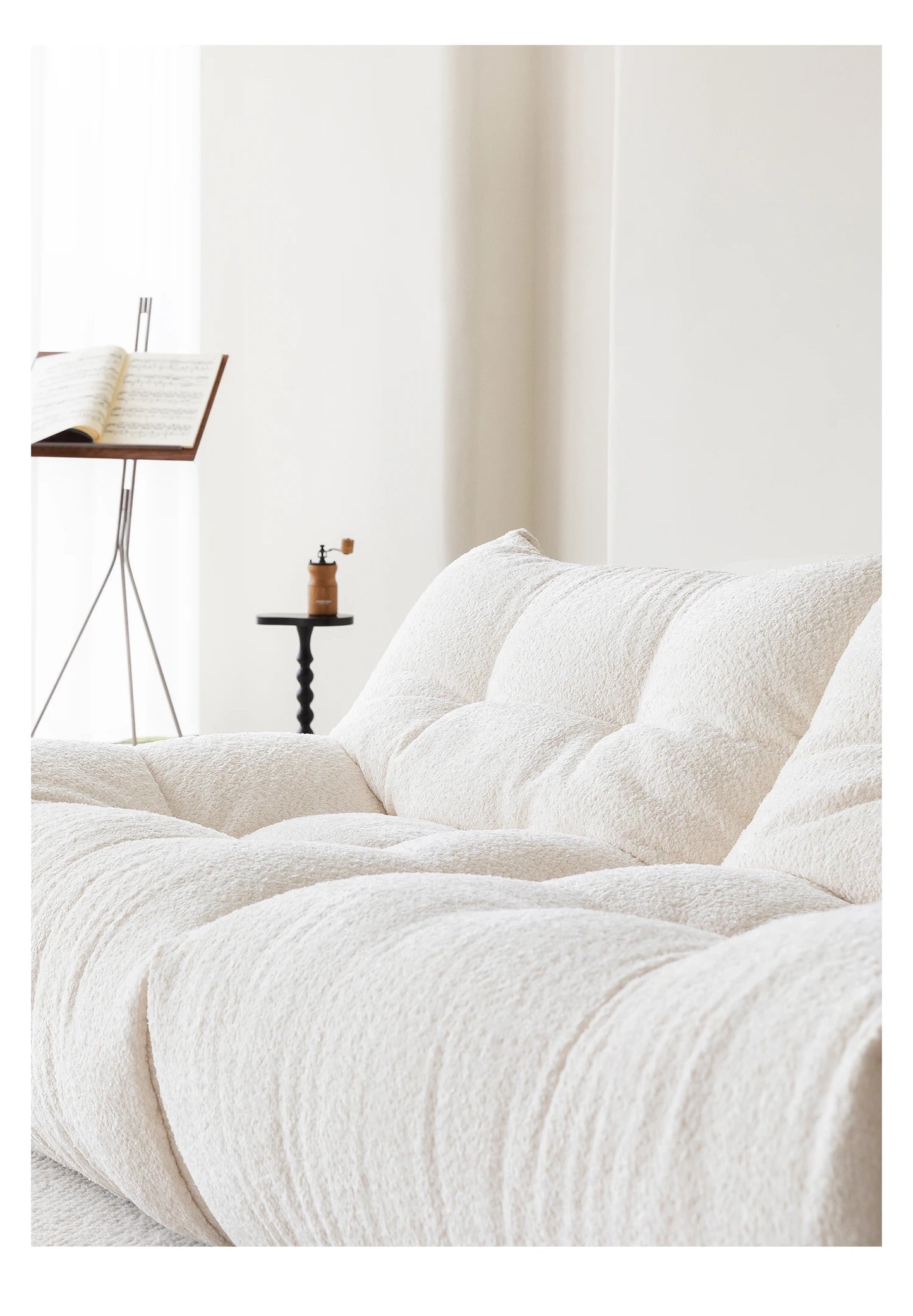Nordic Cream Style Living Room Sofa White Square Combination Creative Design Lazy Couch Comfort Home Furniture Lounge Chair FYLS