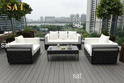high-quality Luxury 2024 New Cheep Wicker Dining Modern Patio Outdoor Furniture Latest Design Garden Aluminum Frame Living Room