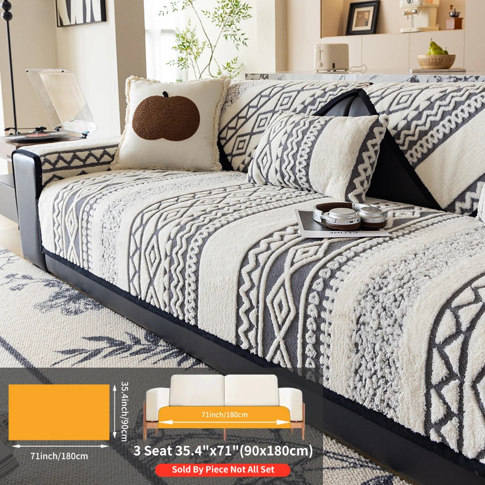 Protector Couch Cover for Sofa for Winter Fur-covered sofa cushion Pet Friendly Anti-slip Sofa Covers for living room