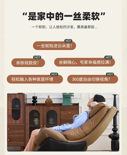 AASingle Sofa Rotating Chair Balcony Living Room Leisure Chair Light Luxury