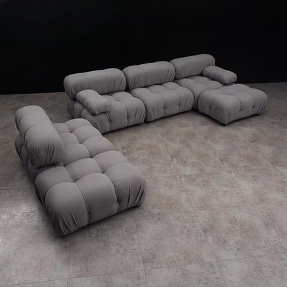 Velvet Modern Luxury Living Room Furniture Sectional Boucle Love Seat Couch Recliner Modular Set L Shape Mario Bellini Sofa