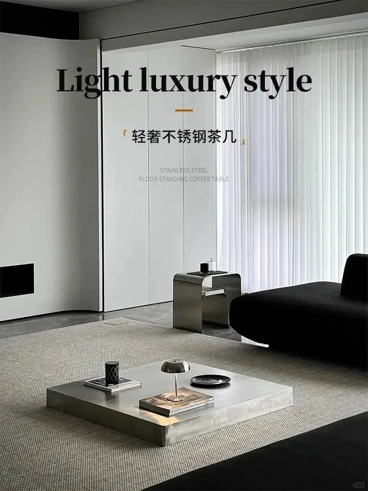 Stainless Steel Side Table Italian Coffee Tables Minimalist Tea Tables Modern Living Room Center Table Luxury Design Furniture