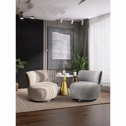 High-end Single Swivel Chair Lazy Leisure Chair New Sofa Living Room Balcony Bedroom Single Seat Personalized Fabric Chair