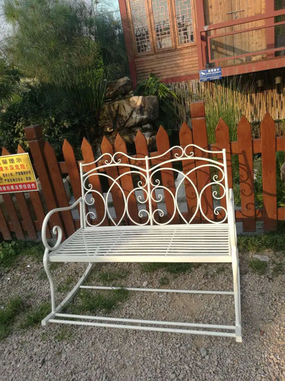 Foreign trade tail order clearance picking up leaks European backrest double chair outdoor courtyard leisure balcony bench park