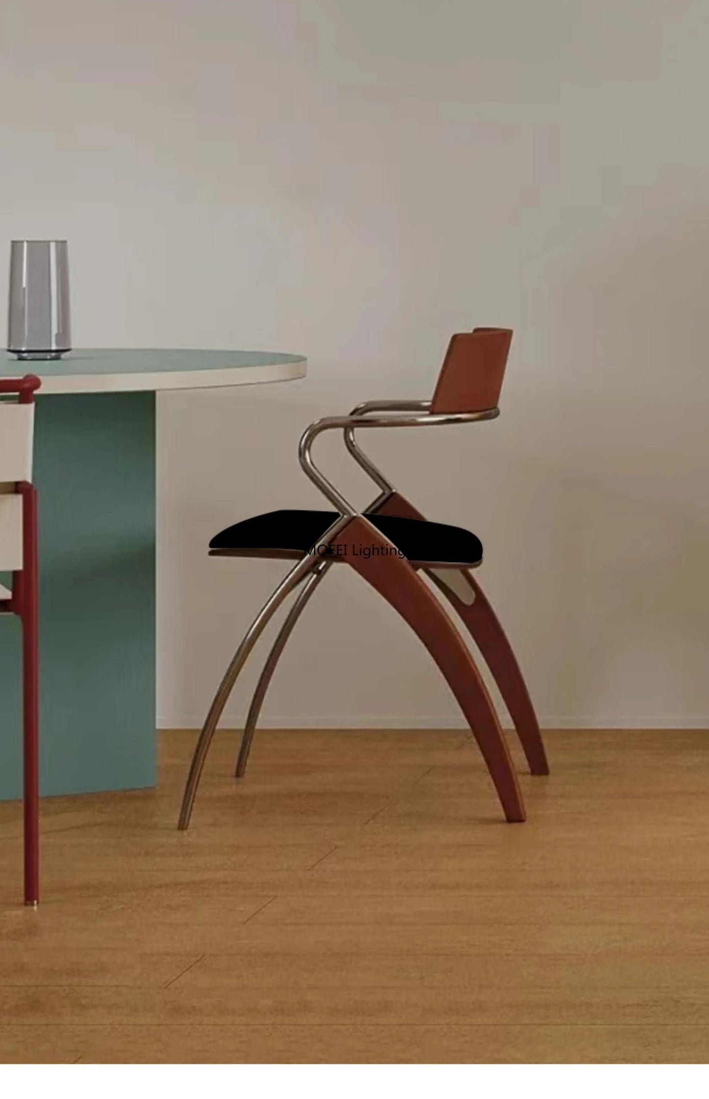 Antique Danish Designer Dining Chair Retro Simple Household Solid Wood Backrest Armchair Net Red Coffee Shop Leisure Chair