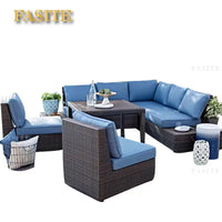 Outdoor sofa courtyard rattan furniture combination