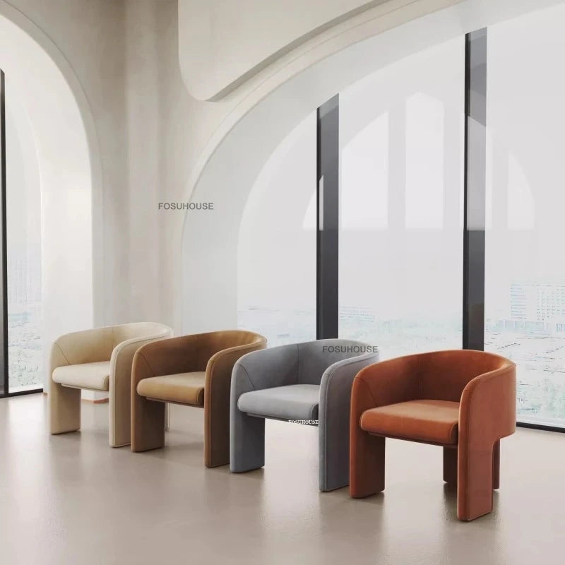 Leisure Fabric Living Room Chairs Designer Lazy Recliner French Living Room Furniture Home Balcony Coffee Shop Backrest Armchair