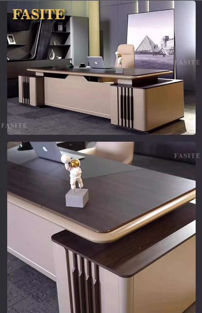 Boss table, desk, simple modern class desk, office table and chair combination