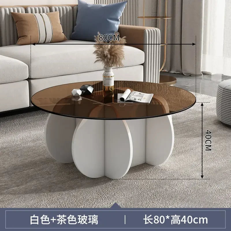 Unique Display Coffee Table Clear Ornaments Aesthetic Minimalist Coffee Table Luxury Design Mesa Centro Salon Home Furniture
