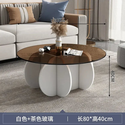 Unique Display Coffee Table Clear Ornaments Aesthetic Minimalist Coffee Table Luxury Design Mesa Centro Salon Home Furniture
