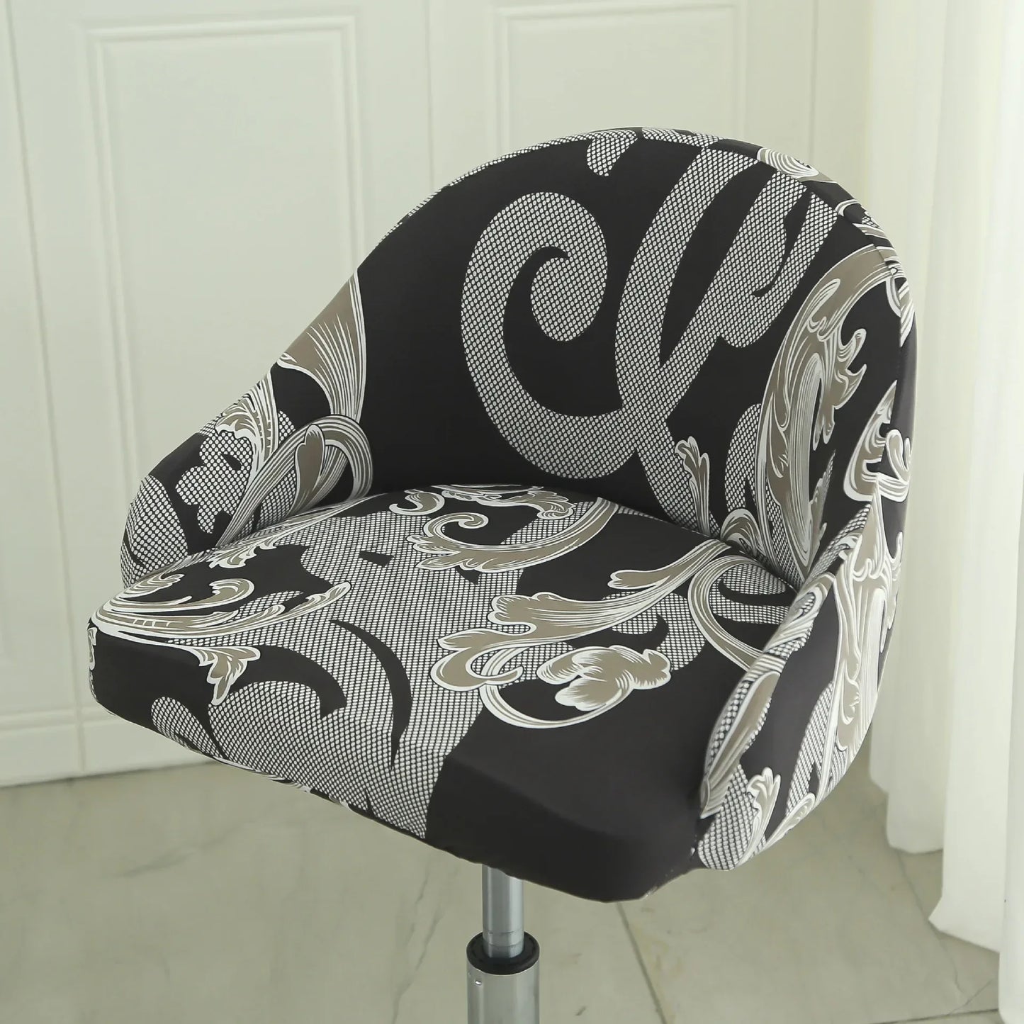 1PC Semi-Circular Universal Wear-Resistant Chair Cover Chair Cover Dust-proof Elastic Restaurant Hotel Dining Chair Cover 의자 커버