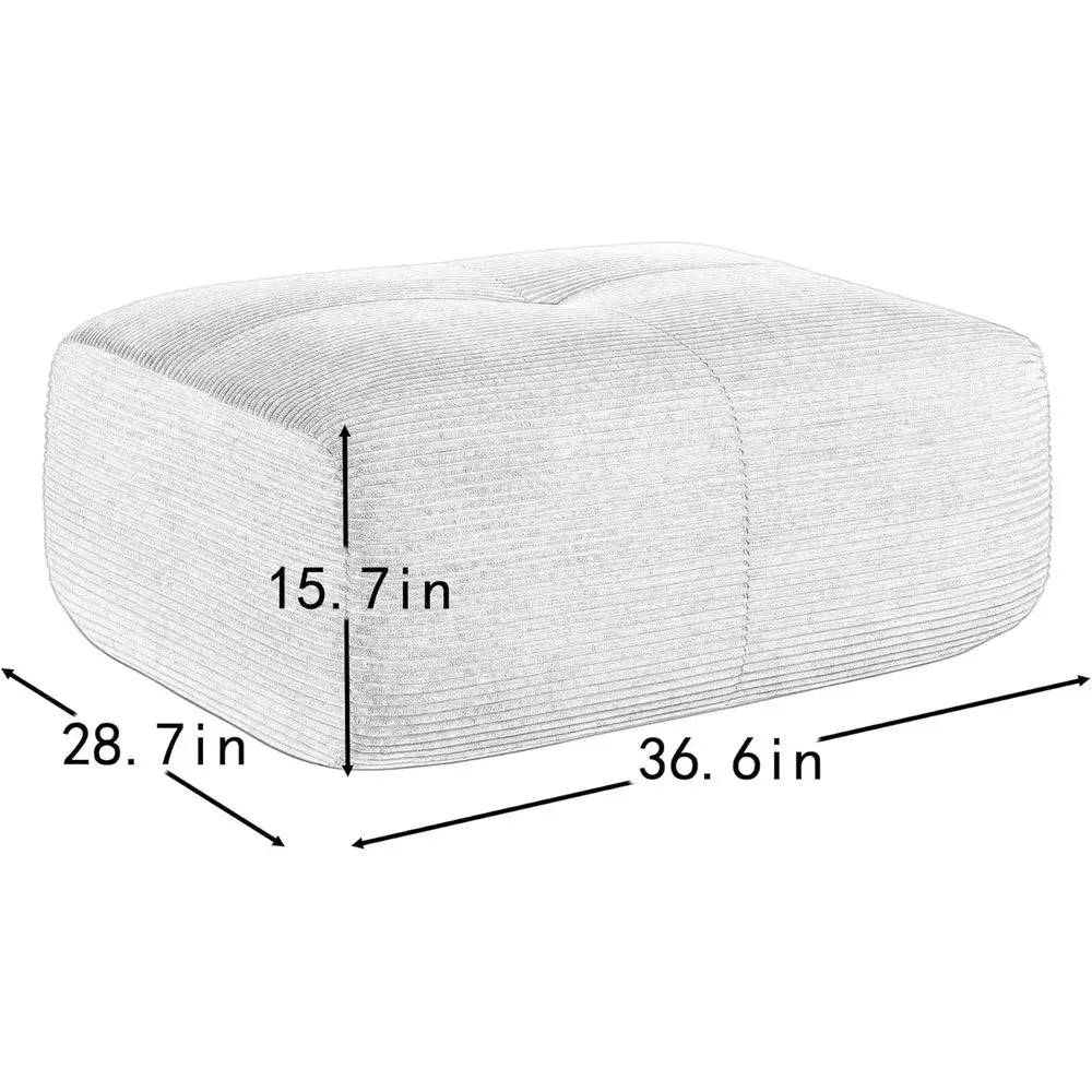 Pink Ottoman for  Sectional Soa, Corduroy Deep Seat or Oversized Compred BonelSectional Couches or Living Room Bedroom ,only  Ottoman