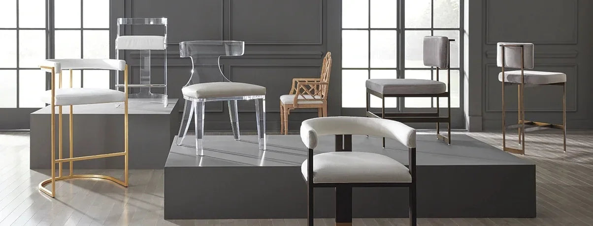 American light luxury wrought iron/stainless steel/dining chair/soft decoration customization/hotel/villa/model room custom
