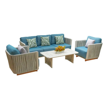 Outdoor Sofa Aluminum patio Villa Courtyard Garden Courtyard High end Hotel Leisure Simple Sofas set