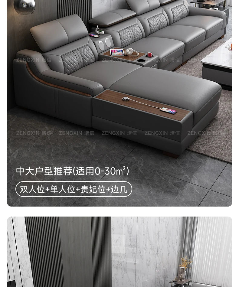 Genuine Leather Modern Sofas Luxury Recliner Comfortable Relax Armchairs Sofas Bedrooms Lazy Sillas Para Sala De Estar Furniture