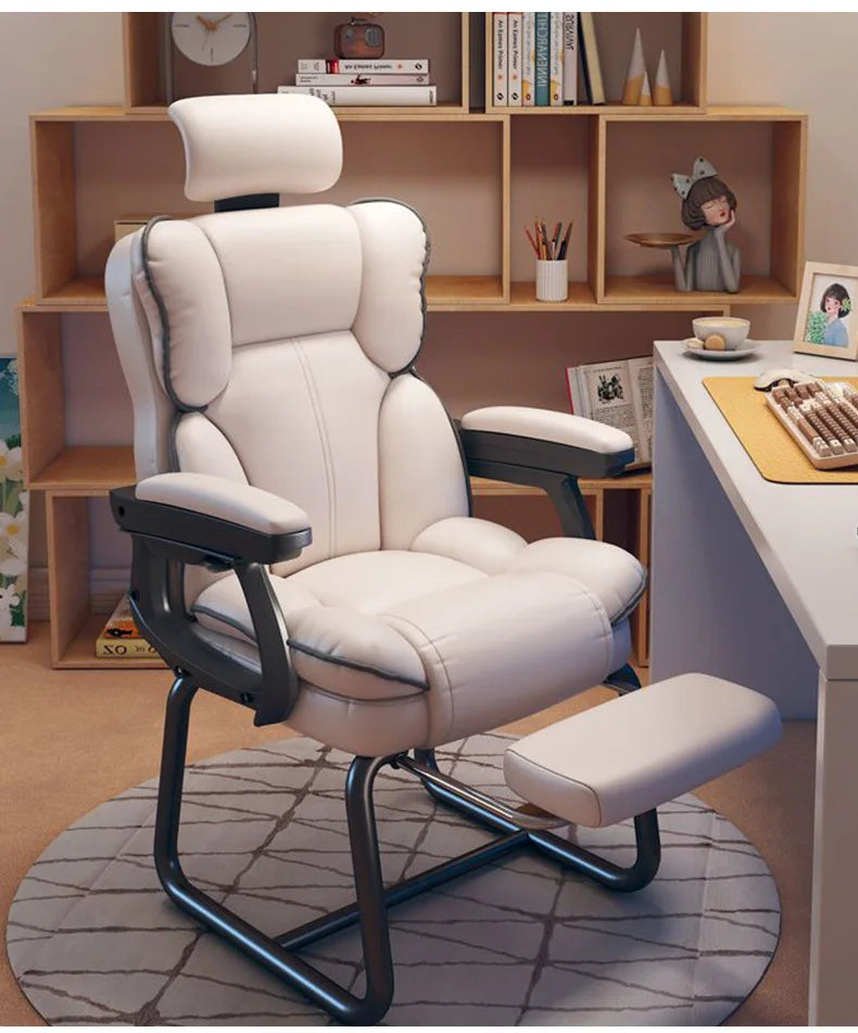 Ergonomic Bow Shape Computer Chair Home Office Dorm Recliner Comfortable Long Hours Support Gaming Chair Usability Furniture