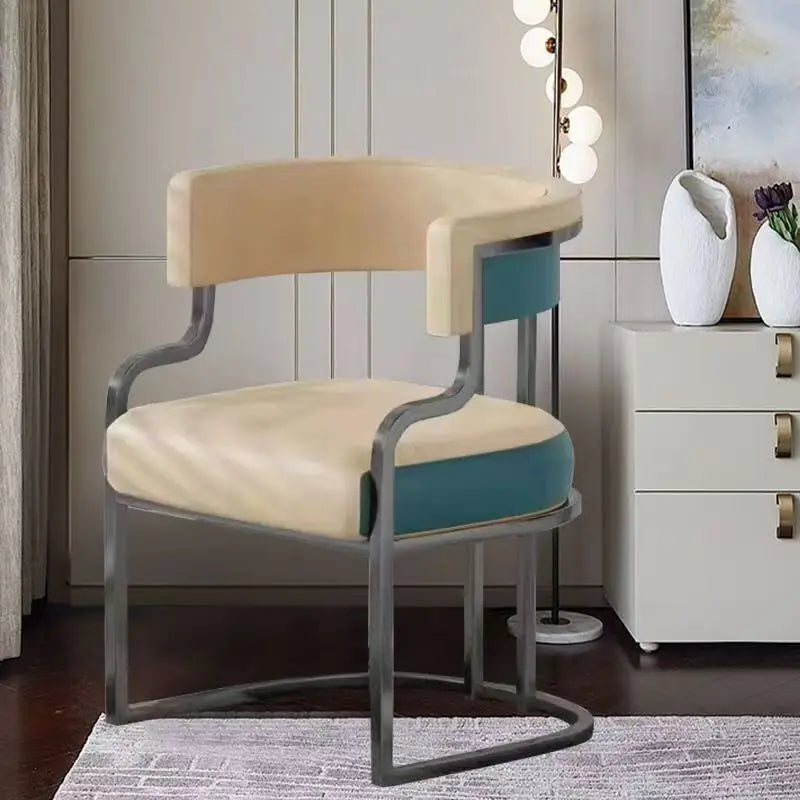 Modern Light Luxury Accent Chair Premium Dining Chair for Salon Reception Office Conference Hotel Lounge Makeup Nail Studio