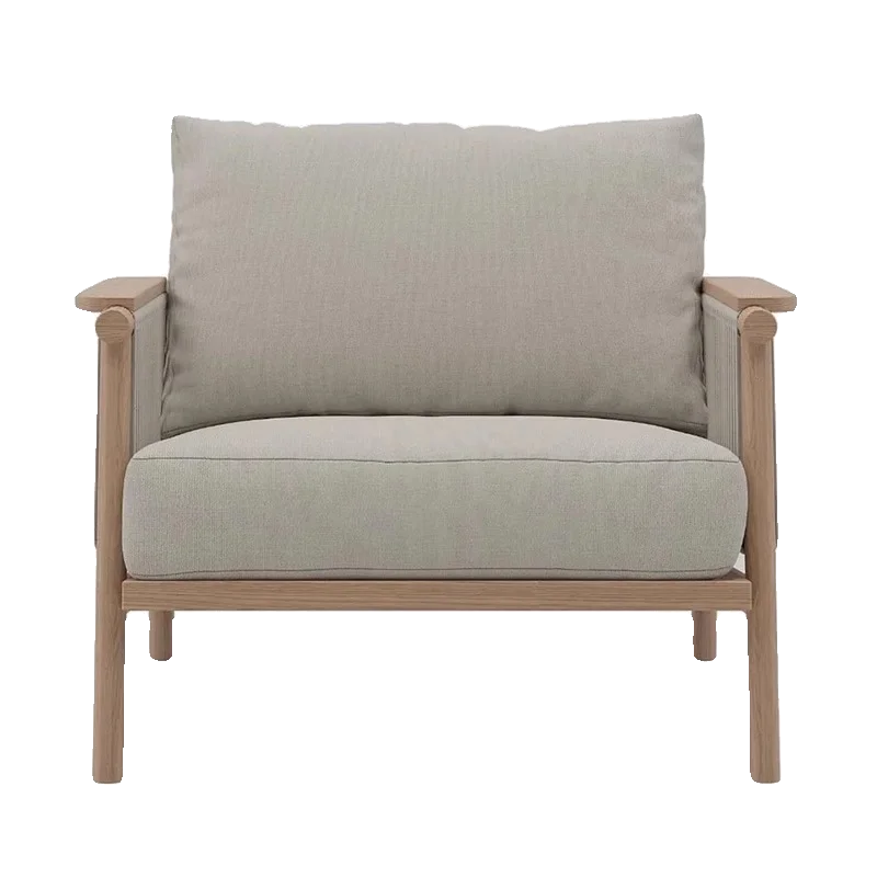 Outdoor Sofa Teak Outdoor Balcony Courtyard Rope Weaving Outdoor Tea Table Combination Garden Solid Wood Furniture