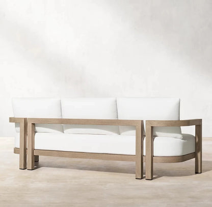 New Arrival Luxury Modern Teak Wood Patio Garden Sofa Sets Outdoor Furniture