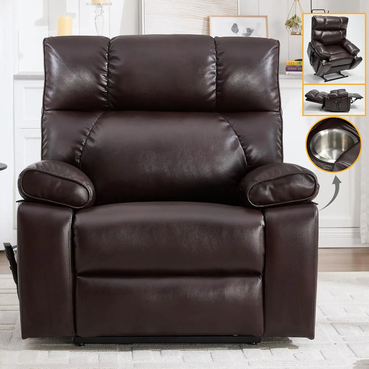 Extra Large Dual Motor Power Lift Recliner Chair, Lift Chair with Massage and Heat for Elderly, Lay Flat Recliner,, Customized