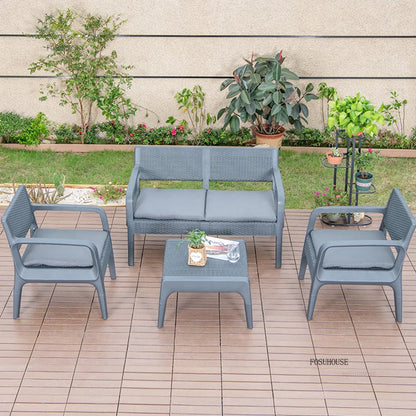 Creative Garden Furniture Sets Villa Terrace Patio Furniture Outdoor Set Household Leisure Outdoor Table and Chairs Combination