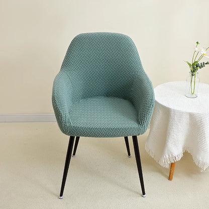 1/2pcs Jacquard Chair Covers High Arm Dining Chair Cover Elastic Chair Seat Slipcover Protector for Wedding Living Room Home