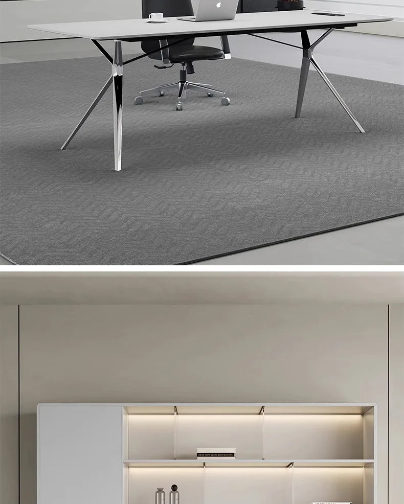 Simple and light luxury office desk and chair combination President's table Manager table Large desk office