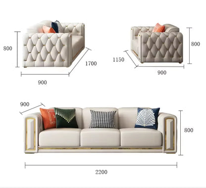 #*s for Living Room Leather Sectional Sofa Set Modern Design Convertible L-Shape Sponge Filling Grey Arm Chairs