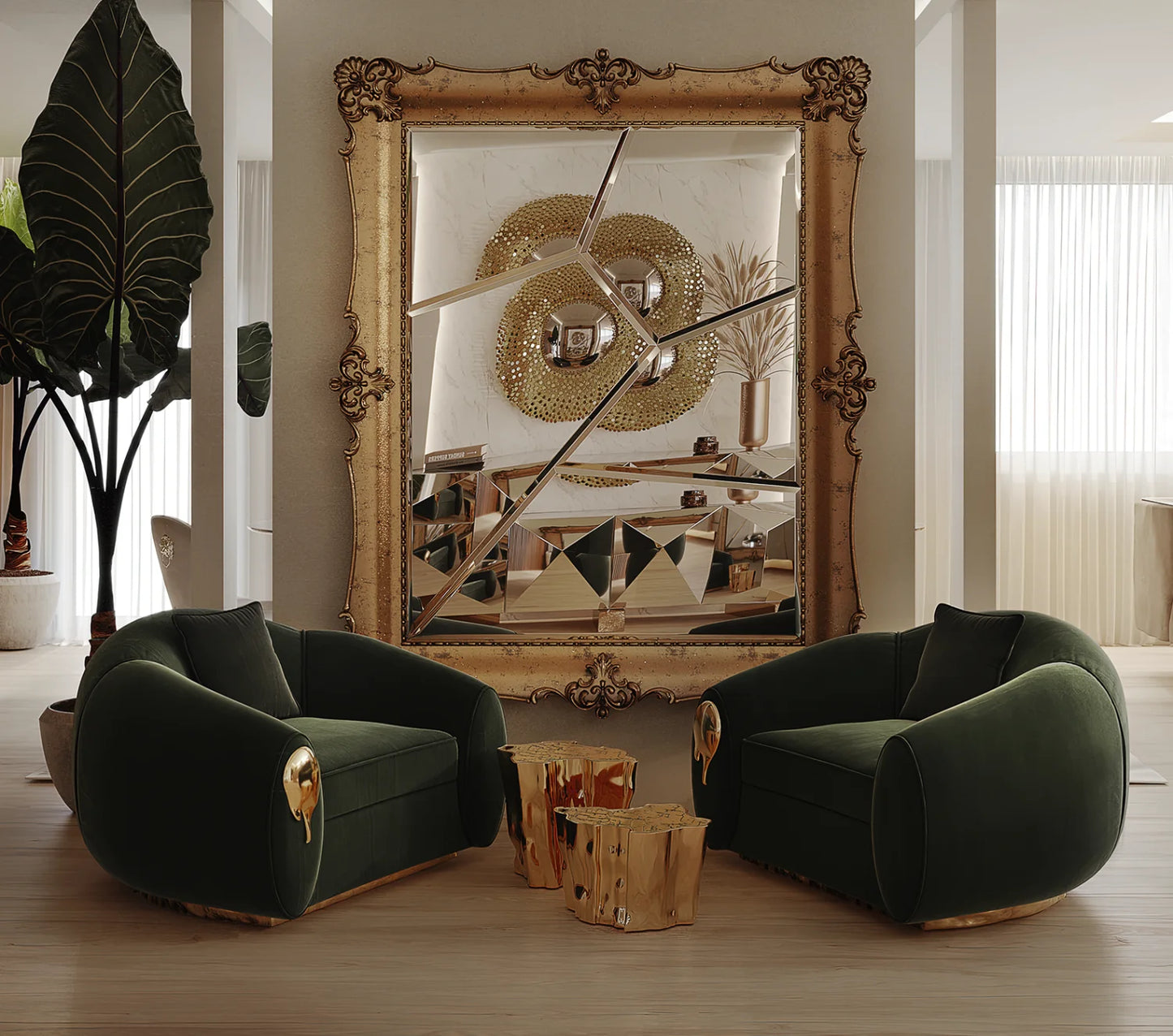 High End Home Furniture Customized Italian Design Luxury Curved Couch Living Room Sofa Set Modern Brass Base Nubuck Fabric Sofa