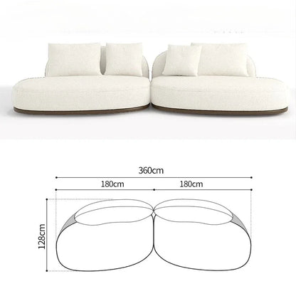 Living Room Coffee Table Designer Creative Three-person Log Style Furniture Modern Simple Modern Morocco Fabric Sectional Sofas