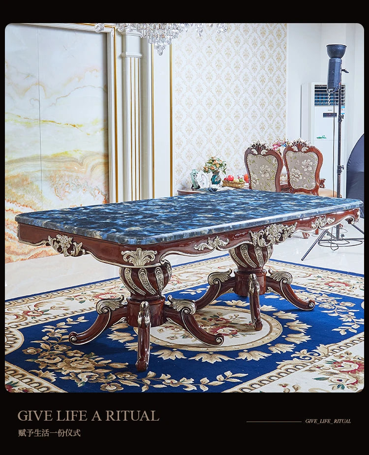 European dining table and chair combination villa household high-end small apartment dining tableT