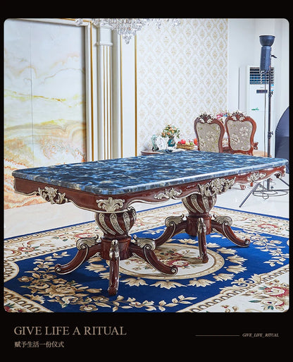 European dining table and chair combination villa household high-end small apartment dining tableT