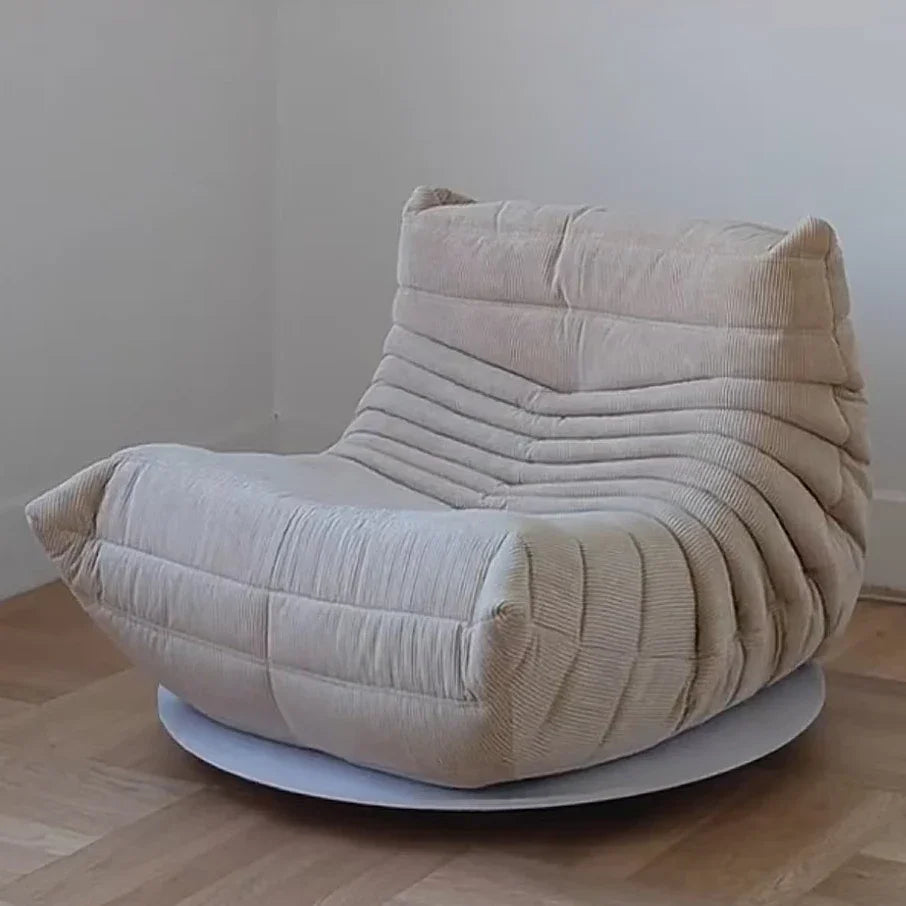 Lounge Bean Bag Chair for Adult Armless Lazy Floor Sofa Fireside Chair for Living Room Gaming Room Bedroom Soft Corduroy Couch