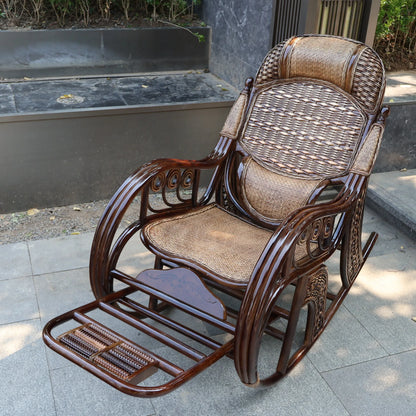 Manufacturers supply adult bedrooms, elderly rocking chairs, real rattan leisure balcony recliners