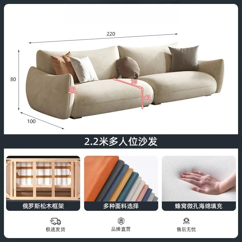 Nordic Cloud Living Room Sofas Cream Loveseat Tiny House Comfortable Living Room Sofas Relaxing Ergonomics Muebles Furniture
