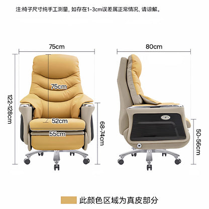 Arms Heat Office Chair Big Tall Comfy Boss Single Office Chair Massage Ergonomic Chaise Bureau Design Italian Furniture Luxury