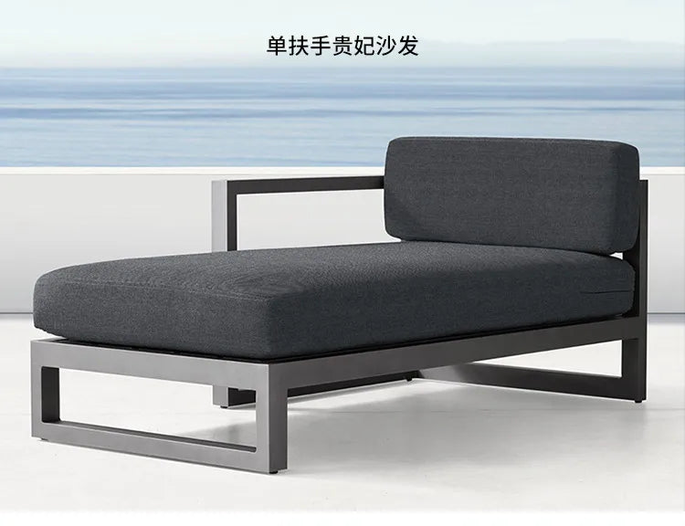 Outdoor sofa balcony Aluminum alloy open-air balcony Corner double three outdoor lazy courtyard Sunscreen rattan leisure