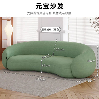 Curved Armchair Living Room Sofas White Designer Modern Minimalist Living Room Sofas Lazy Floor Muebles Lounge Suite Furniture