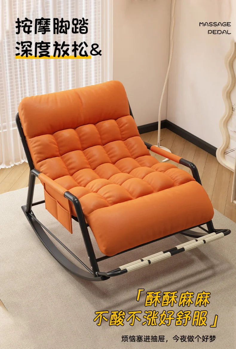 Recliner Rocking Chair Sitting and Sleeping Dual-purpose  Lunch Break Chair Balcony Home Leisure Lazy Sofa Chair Ergonomic
