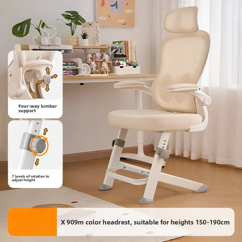 New model Durable Office Study Chair Computer Chair Household Desk Chair Student Writing Chair Waist Protection Ergonomic Chair