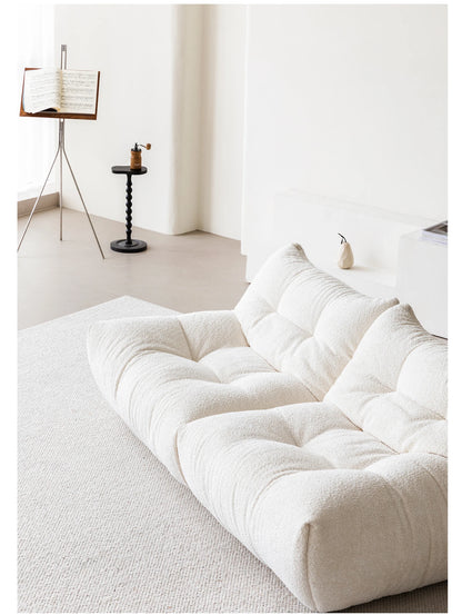 Nordic Cream Style Living Room Sofa White Square Combination Creative Design Lazy Couch Comfort Home Furniture Lounge Chair FYLS