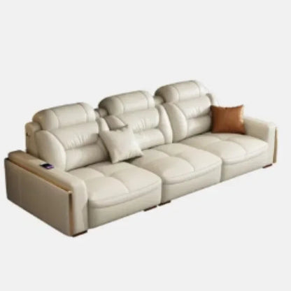 Leather Sofa Living Room Furniture Modern Simple Style Soft Comfortable Cotton Linen Fabric Home Decorative Couch for Bedroom