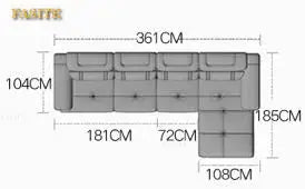 Living Room Sofa set furniture real genuine leather sofas recliner couch puff asiento muebles de sala canape L sofa cama