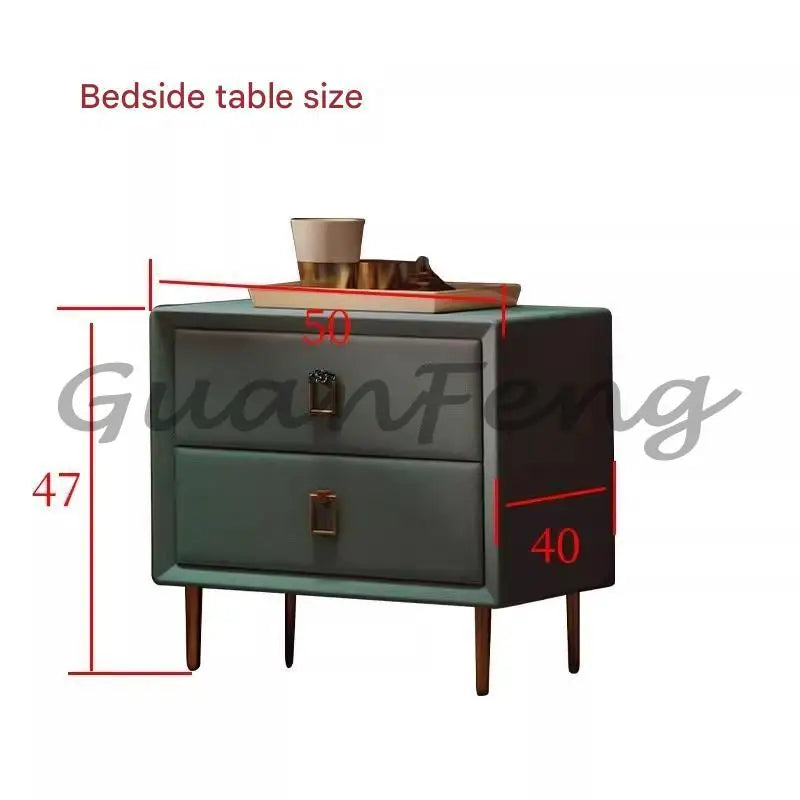 Floating Princess Bed European Genuine Leather Vintage Solid Wood Bed Light Luxury High Quality Cama De Casal Bedroom Furniture