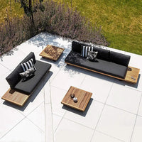 #2024 New Product Teak Table With Outdoor Sofa Set Leisure Villa Courtyard Garden Furniture