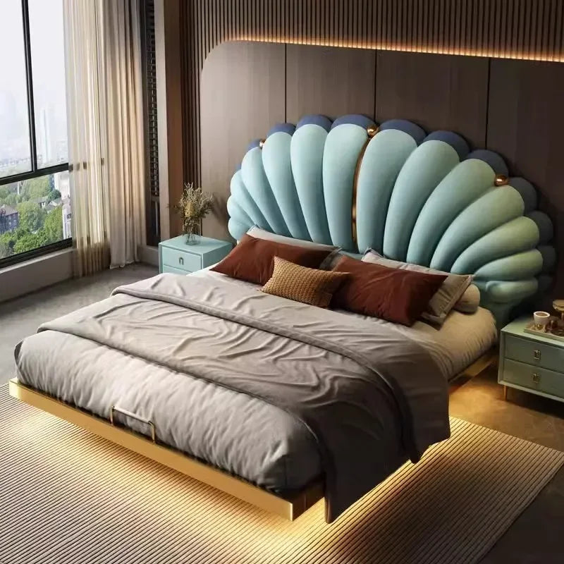 Double Bedroom Double Bed Waterproof Italian Luxury Frames Double Bed Platform Wooden Modern Designer Muebles Unique Furniture