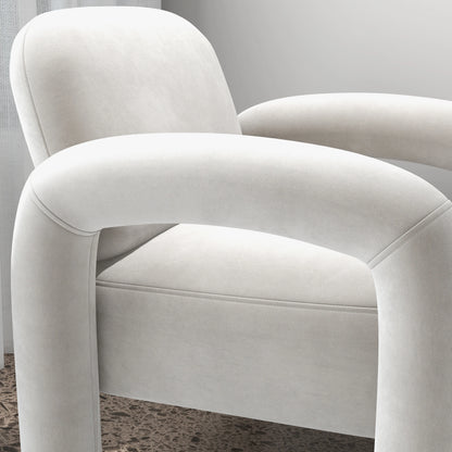 SEYNAR Mid-Century Modern Velvet Upholstered Accent Chair for Living Room