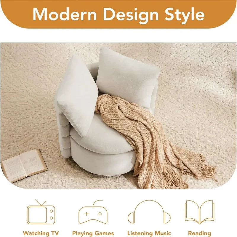 Modern Upholstered Accent Chair in Performance Fabric for Bedroom, Nursery, Reading Room, Waiting Area, Living Room