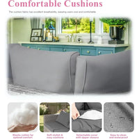 7PCS Handwoven Patio Rattan Furniture Set Sectional Sofa Garden Cushion Conversation Sets