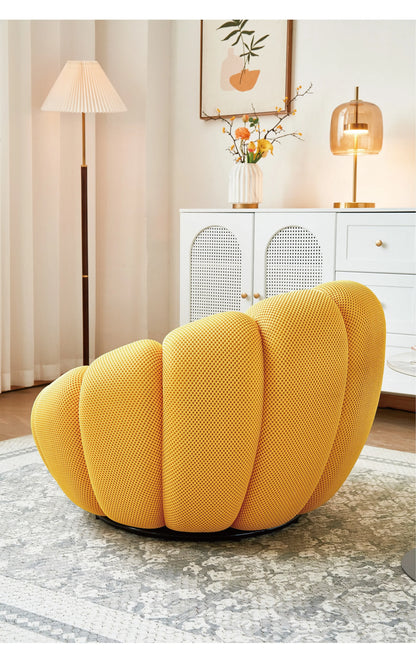 Modern Pumpkin Chair Luxury Bubble Sofa Single Lounge Seat Lazy Recliner for Bedroom Balcony Living Room Aesthetic Accent